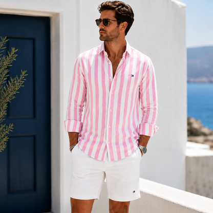 TH™ Premium Coastal Stripe Shirt & Shorts Set